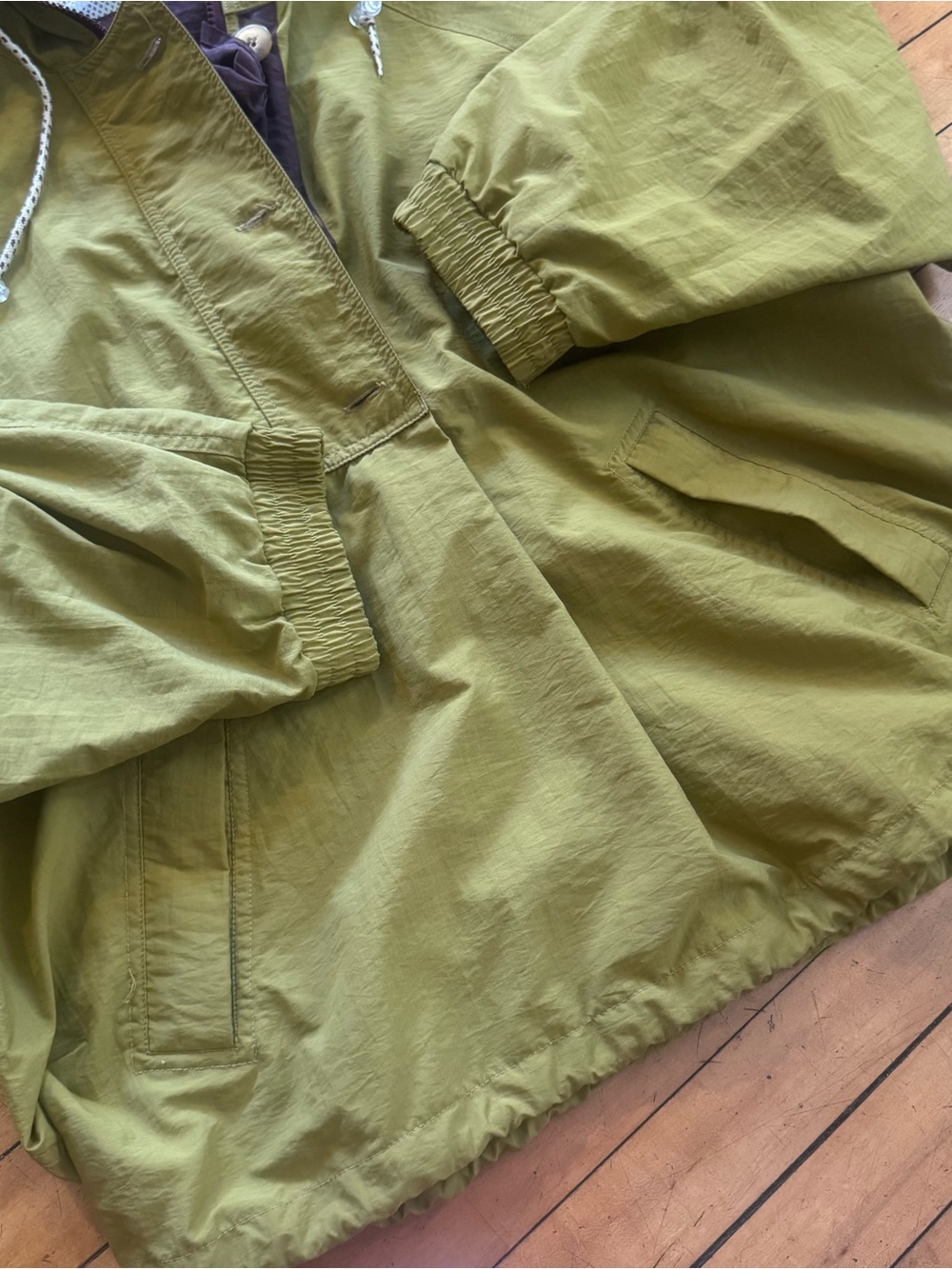 Vintage Timberland Weathergear Jacket Mens hooded anorak Streetwear Y2K green - Picture 4 of 6